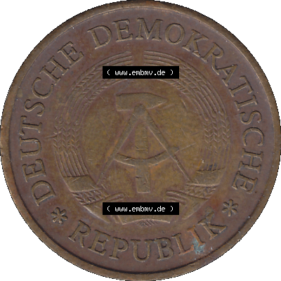 20 Pfennig Münze der DDR aus dem Jahrgang 1969 der 1960er-Jahre als PNG-Grafik Sammlung