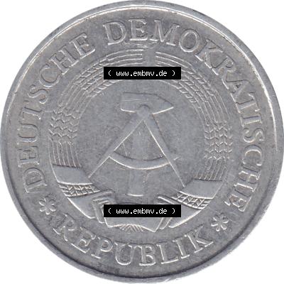 DDR Münze Umlaufmünze / Kursmünze 1972-1990, A 1 Mark 1972-01. Bildmaterial als transparente PNG-Grafik mit der Vorderseite der 1 Mark Münzen der DDR. Hier im... Sammlung