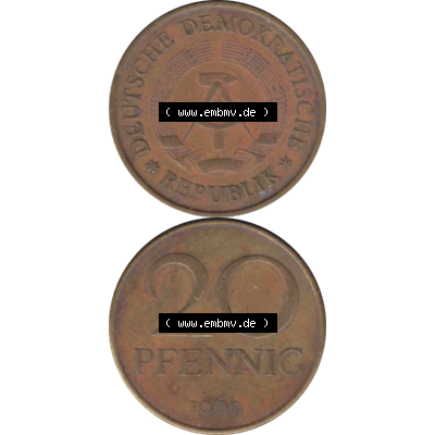 DDR Münze Umlaufmünze / Kursmünze 1969-1990, 20 Pfennig 1969-20, 1960er Jahre, DDR-Telefonmünze. Bild/Foto im transparenten PNG-Format einer einzigen... Sammlung