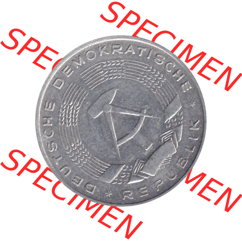DDR Münze Umlaufmünze / Kursmünze 1956-1963, A 1 Deutsche Mark 1962-01. Bildmaterial als transparente PNG-Grafik mit der Vorderseite der 1 Mark Münzen der DDR.... Sammlung
