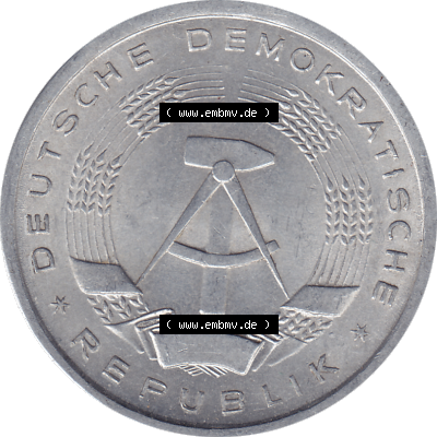 DDR Münze 1956-1990 Umlaufmünze / Kursmünze 1956-1963, A 1 Deutsche Mark 1956 (Stück 9). Bildmaterial als transparente PNG-Grafik... Sammlung