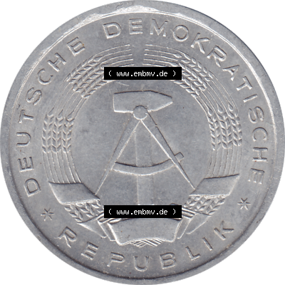 DDR Münze 1956-1990 Umlaufmünze / Kursmünze 1956-1963, A 1 Deutsche Mark 1956 (Stück 10). Bildmaterial als transparente PNG-Grafik... Sammlung