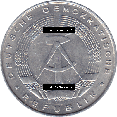 DDR Münze 1948-1990 Umlaufmünze / Kursmünze 1968-1990, Mzz. A für Berlin der DDR 5 Pfennig 1972, Fünf Pfennig DDR (GDR) Münzen Sammlung