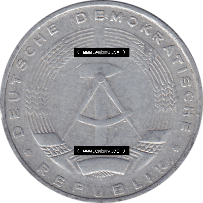 DDR Münze 1948-1990 Umlaufmünze / Kursmünze 1968-1990, Mzz. A für Berlin der DDR 5 Pfennig 1968, Fünf Pfennig DDR (GDR) Münzen Sammlung