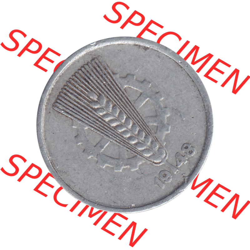 DDR Münze 1948-1990 Umlaufmünze / Kursmünze 1948-1950, Mzz. A für Berlin der DDR 5 Pfennig 1948-01. Bildmaterial als transparente PNG-Grafik mit der Vorderseite... Sammlung