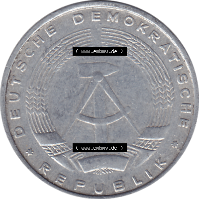 DDR Münze 1948-1990 Umlaufmünze / Kursmünze 1968-1990, Mzz. A für Berlin der DDR 5 Pfennig 1968, Fünf Pfennig DDR (GDR) Münzen Sammlung