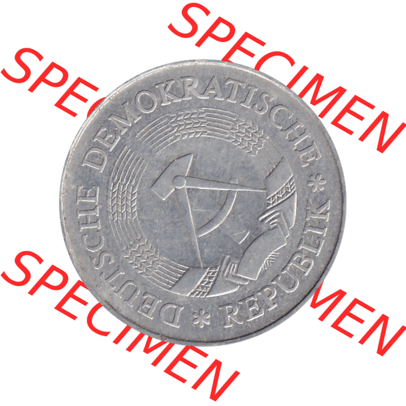 DDR Münze 1956-1990 Umlaufmünze / Kursmünze 1972-1990, A 1 Mark 1977-10. Bildmaterial als transparente PNG-Grafik mit der Vorderseite der 1 Mark Münzen der DDR.... Sammlung