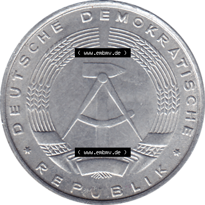 DDR Münze 1948-1990 Umlaufmünze / Kursmünze 1968-1990, Mzz. A für Berlin der DDR 5 Pfennig 1968, Fünf Pfennig DDR (GDR) Münzen Sammlung