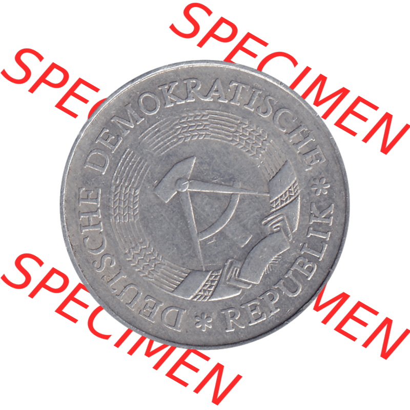 DDR Münze 1956-1990 Umlaufmünze / Kursmünze 1972-1990, A 1 Mark 1977-11. Bildmaterial als transparente PNG-Grafik mit der Vorderseite der 1 Mark Münzen der DDR.... Sammlung