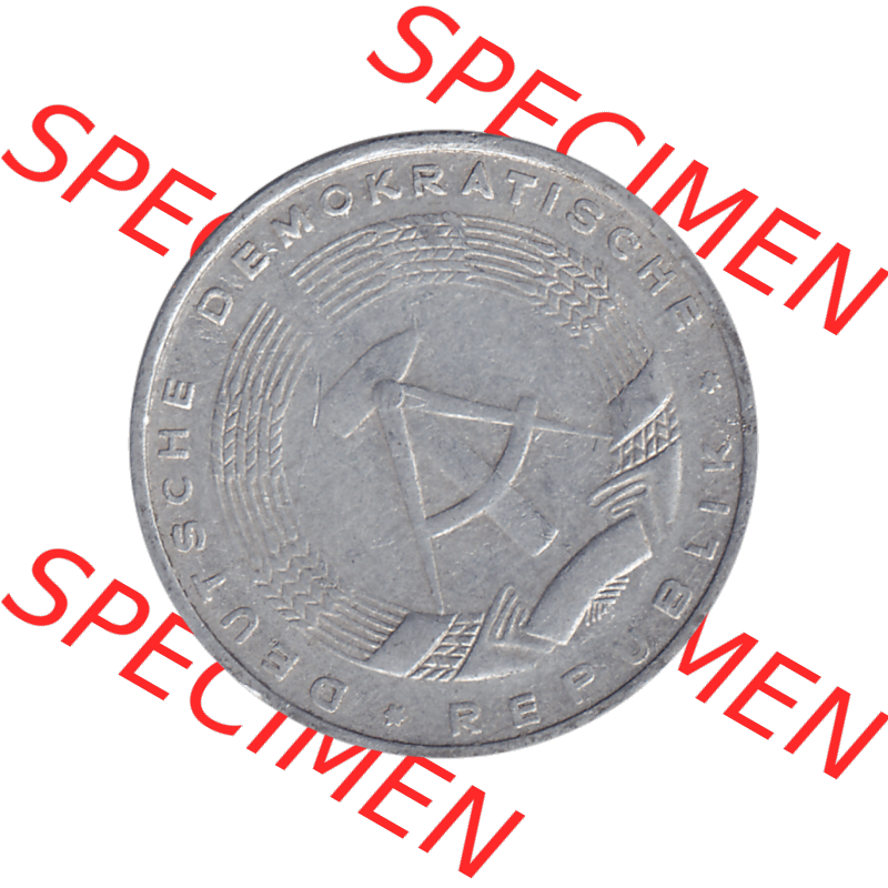 DDR Münze 1948-1990 Umlaufmünze / Kursmünze 1968-1990, Mzz. A für Berlin der DDR 5 Pfennig 1968-02. Bildmaterial als transparente PNG-Grafik mit der Vorderseite... Sammlung
