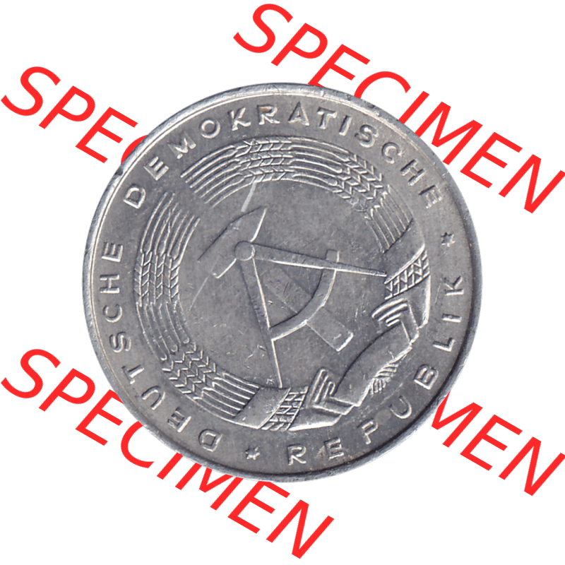 DDR Münze 1948-1990 Umlaufmünze / Kursmünze 1968-1990, Mzz. A für Berlin der DDR 5 Pfennig 1972-01. Bildmaterial als transparente PNG-Grafik mit der Vorderseite... Sammlung