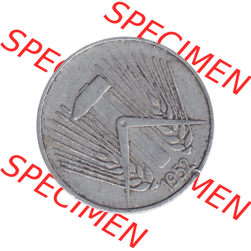 DDR Münze 1948-1990 Umlaufmünze / Kursmünze 1952-1953, Mzz. A für Berlin der DDR 5 Pfennig 1952-02. Bildmaterial als transparente PNG-Grafik mit der Vorderseite... Sammlung