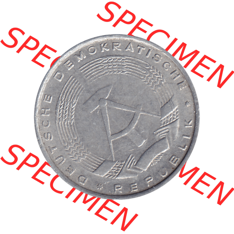 DDR Münze 1948-1990 Umlaufmünze / Kursmünze 1968-1990, Mzz. A für Berlin der DDR 5 Pfennig 1968-04. Bildmaterial als transparente PNG-Grafik mit der Vorderseite... Sammlung