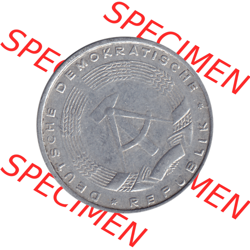 DDR Münze 1948-1990 Umlaufmünze / Kursmünze 1968-1990, Mzz. A für Berlin der DDR 5 Pfennig 1968-01. Bildmaterial als transparente PNG-Grafik mit der Vorderseite... Sammlung