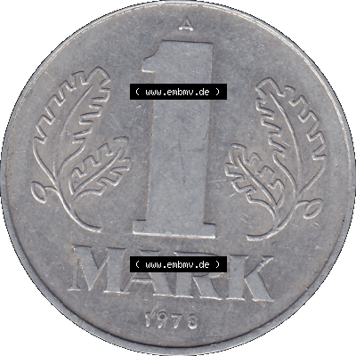 DDR Münze 1956-1990 Umlaufmünze / Kursmünze 1972-1990, A 1 Mark 1978 (Stück 4). Bildmaterial als transparente PNG-Grafik mit... Sammlung