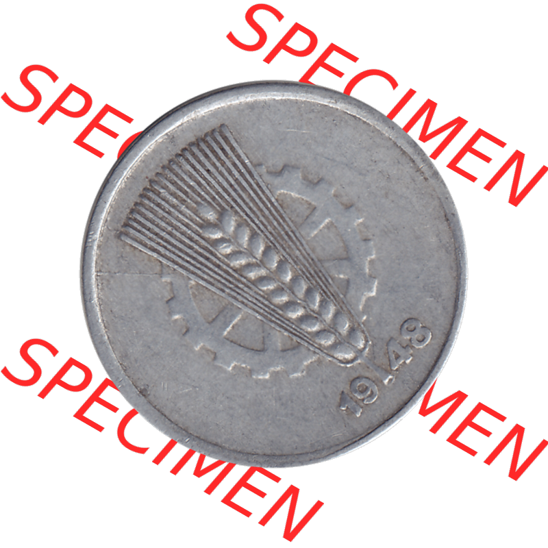 DDR Münze 1948-1990 Umlaufmünze / Kursmünze 1948-1950, Mzz. A für Berlin der DDR 5 Pfennig 1948-02. Bildmaterial als transparente PNG-Grafik mit der Vorderseite... Sammlung