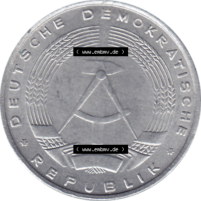 DDR Münze 1948-1990 Umlaufmünze / Kursmünze 1968-1990, Mzz. A für Berlin der DDR 5 Pfennig 1968, Fünf Pfennig DDR (GDR) Münzen Sammlung