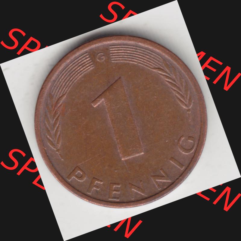 Münze der BRD Deutschland Umlaufmünze 1950-2001, 1 Pfennig 1971 G Sammlung