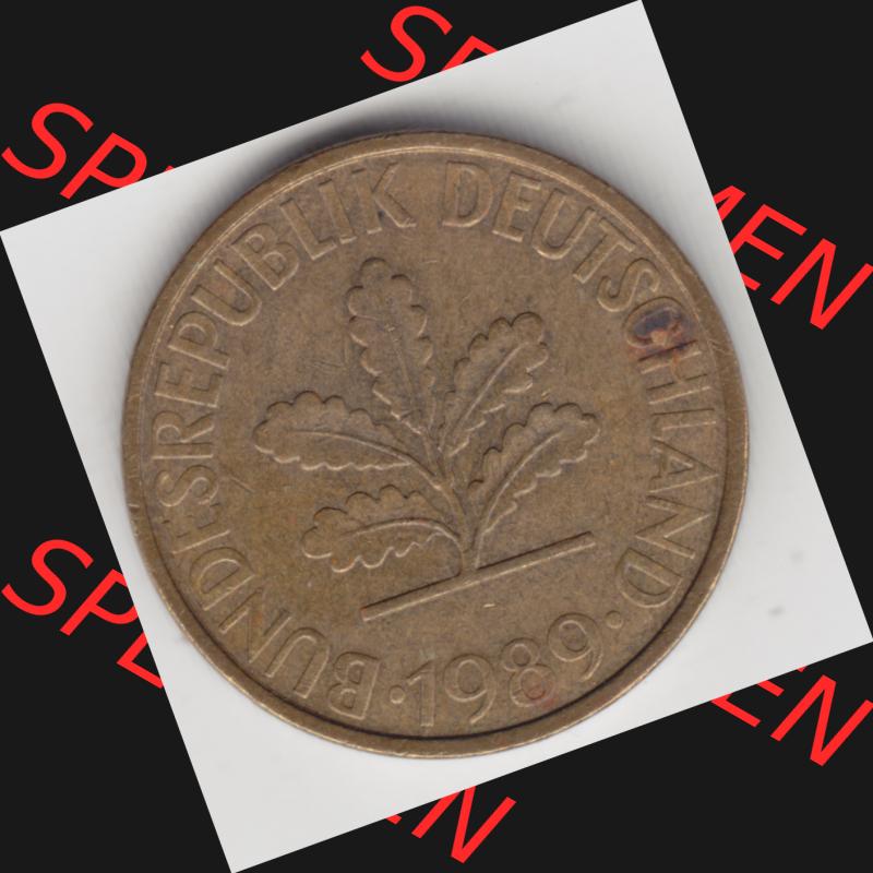 Münze der BRD Deutschland Umlaufmünze 1950-2001, 10 Pfennig 1989 J-12 (2) Sammlung