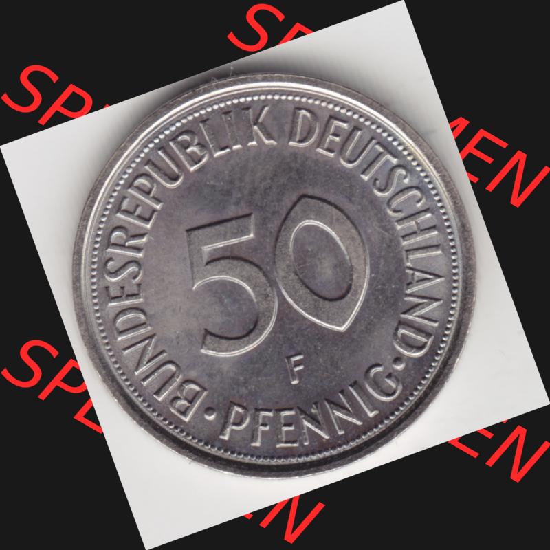 Münze der BRD Deutschland Umlaufmünze 1950-2001, 50 Pfennig 1981 F Sammlung
