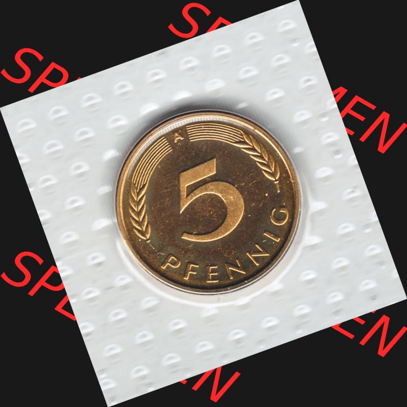 Münze der BRD Deutschland Umlaufmünze 1950-2001, 5 Pfennig Sammlung