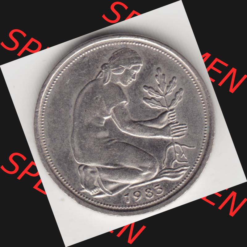Münze der BRD Deutschland Umlaufmünze 1950-2001, 50 Pfennig 1983 J (2) Sammlung