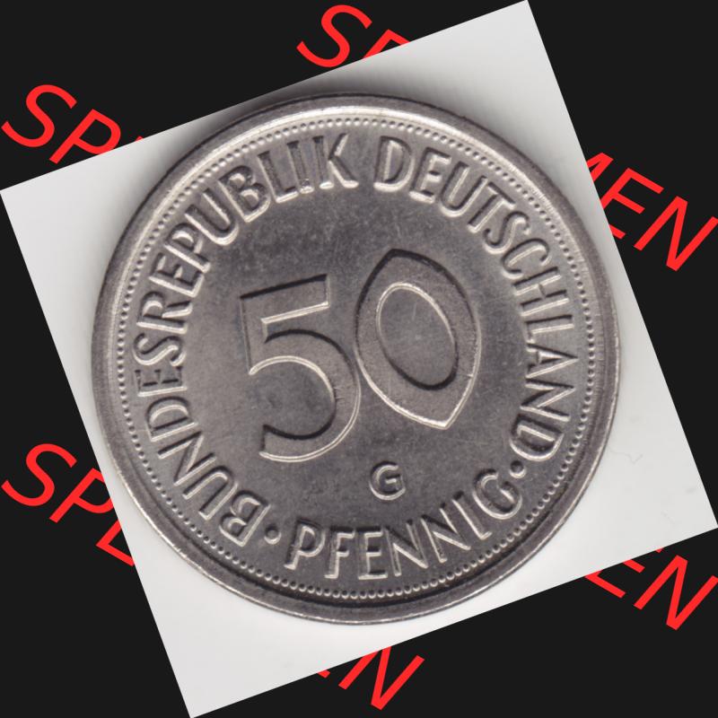 Münze der BRD Deutschland Umlaufmünze 1950-2001, 50 Pfennig 1981 G Sammlung