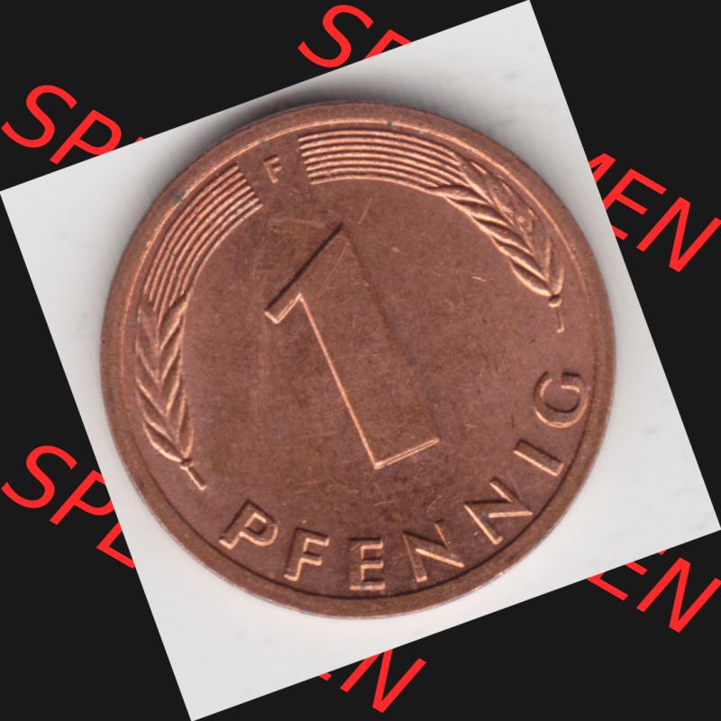 Münze der BRD Deutschland Umlaufmünze 1950-2001, 1 Pfennig 1980 F Sammlung