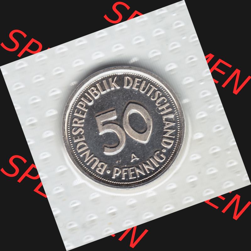 Münze der BRD Deutschland Umlaufmünze 1950-2001, 50 Pfennig Sammlung