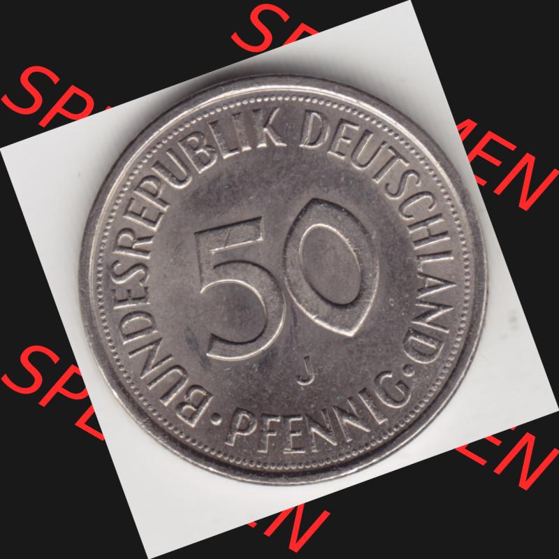 Münze der BRD Deutschland Umlaufmünze 1950-2001, 50 Pfennig 1981 J II. Sammlung