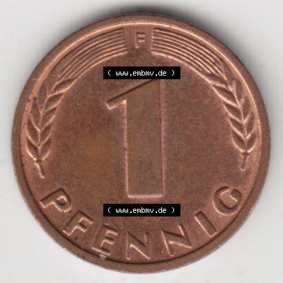 Münze der BRD Deutschland Umlaufmünze 1950-2001, 1 Pfennig 1967 F Sammlung