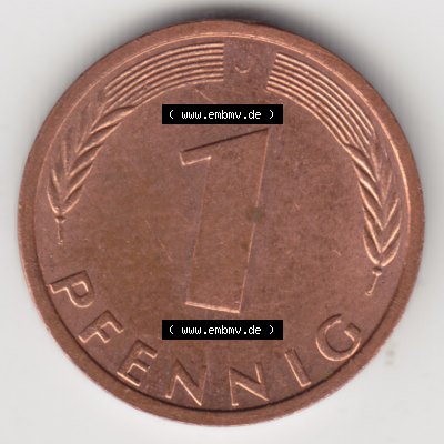 Münze der BRD Deutschland Umlaufmünze 1950-2001, 1 Pfennig 1972 J Sammlung