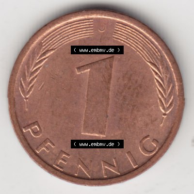 Münze der BRD Deutschland Umlaufmünze 1950-2001, 1 Pfennig 1971 J Sammlung