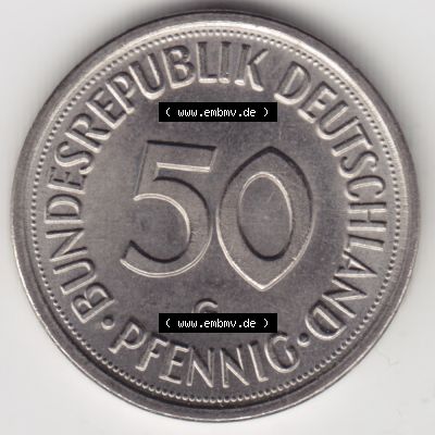 Münze der BRD Deutschland Umlaufmünze 1950-2001, 50 Pfennig 1981 G Sammlung