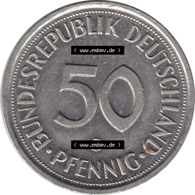 1950-2001, 50 Pfennig BRD Deutschland 1994 G Sammlung