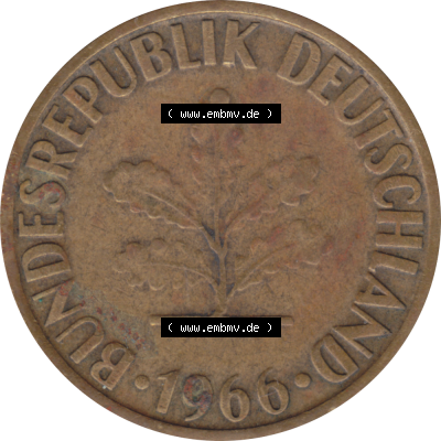 BRD Münze Deutschland Original Bild in PNG 1950-2001, Zehn 10 Pfennig 1966 G-01 VS ausgeschnitten Farbe (1) Sammlung