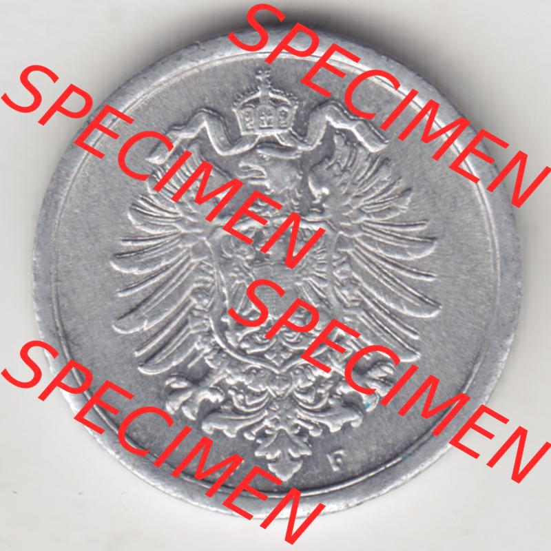 Weimarer Republik Umlaufmünze 1916-1918, 1 Pfennig F, 1917 II, Münzen Vorderseite zum Download Sammlung