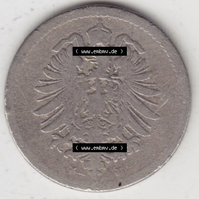 Deutsches Kaiserreich Umlaufmünze 1874-1889, 5 Pfennig J, 1876, Münzen Vorderseite zum Download Sammlung
