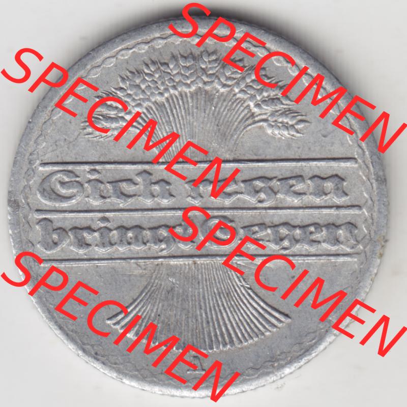 Weimarer Republik Umlaufmünze 1919-1922, 50 Pfennig A, 1920, Münzen Vorderseite zum Download Sammlung