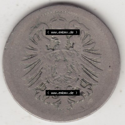 Deutsches Kaiserreich Umlaufmünze 1873-1889, 10 Pfennig A, 1876, Münzen Vorderseite zum Download Sammlung
