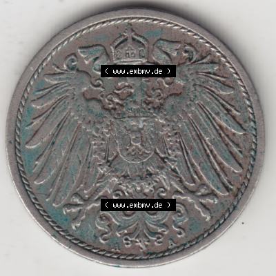 Deutsches Kaiserreich Umlaufmünze 1890-1916, 10 Pfennig A, 1911, Münzen Vorderseite zum Download Sammlung