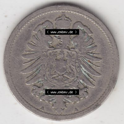Deutsches Kaiserreich Umlaufmünze 1873-1889, 10 Pfennig A, 1888, Münzen Vorderseite zum Download Sammlung