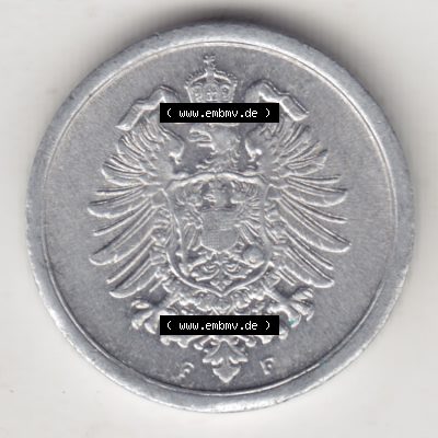 Weimarer Republik Umlaufmünze 1916-1918, 1 Pfennig F, 1917 II, Münzen Vorderseite zum Download Sammlung