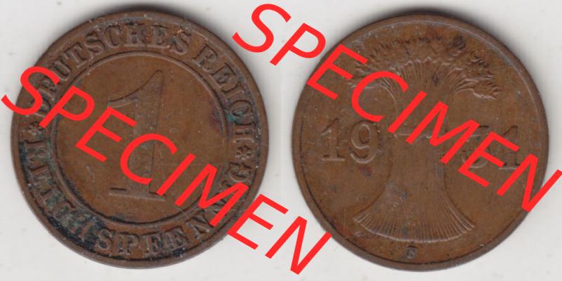 Weimarer Republik Umlaufmünze 1924-1938, 1 Reichspfennig E, 1931, Münzen Vollansicht Horizontal zum Download Sammlung