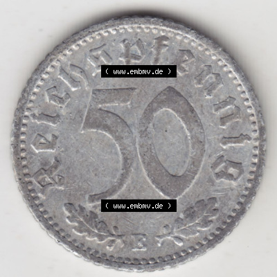 Deutsches Reich Umlaufmünze 1935-1935, 50 Pfennig E, 1935, Münzen Vorderseite zum Download Sammlung