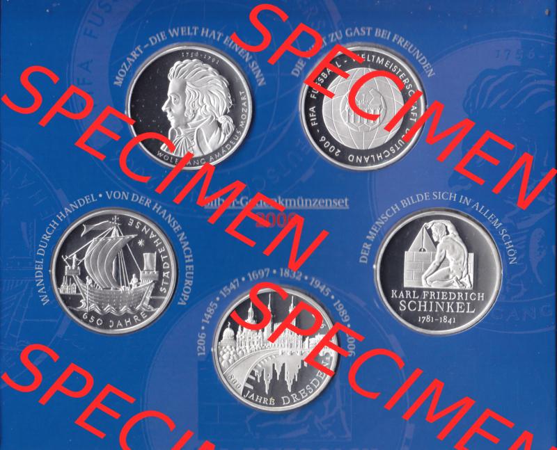 BRD-Deutschland 2006, 10 Euro Gedenkmünzen-Set 2006 Vorderseite 600DPI, PP 10 Euro Gedenkmünzenset 2006 zum herunterladen als Bildmaterial der Digitalen Bilder für Mobile-Geräte Sammlung