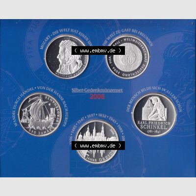 BRD-Deutschland 2006, 10 Euro Gedenkmünzen-Set 2006 Vorderseite 600DPI, PP 10 Euro Gedenkmünzenset 2006 zum herunterladen als Bildmaterial der Digitalen Bilder für Mobile-Geräte Sammlung