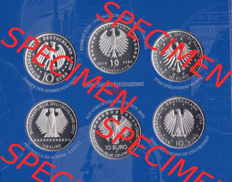 BRD-Deutschland 2010, 10 Euro Gedenkmünzenset 2010 Rückseite 600DPI, PP 10 Euro Gedenkmünzenset 2010 zum herunterladen als Bildmaterial der Digitalen Bilder für Mobile-Geräte Sammlung