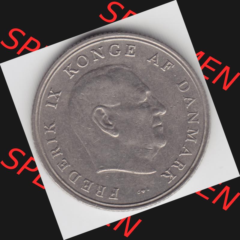Umlaufmünzen Dänemark: 1962, 1 Krone. Rückseite der alten dänischen Umlaufmünze aus Dänemark zum katalogisieren und verwalten im Münzen-Katalog Dänemark... Sammlung