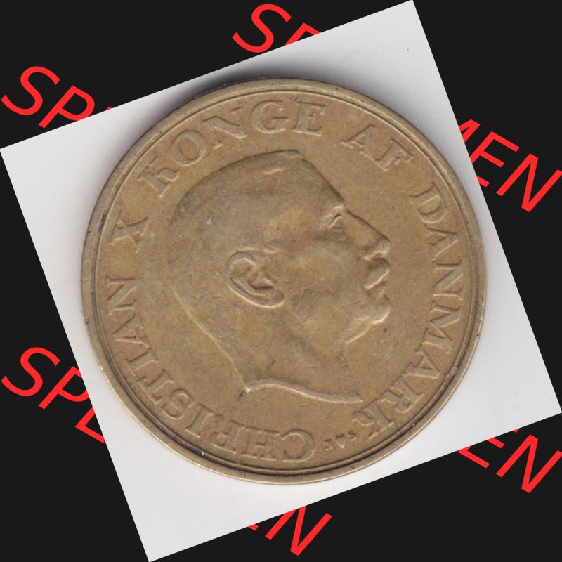 Umlaufmünzen Dänemark: 1947, 1 Krone. Rückseite der alten dänischen Umlaufmünze aus Dänemark zum katalogisieren und verwalten im Münzen-Katalog Dänemark... Sammlung